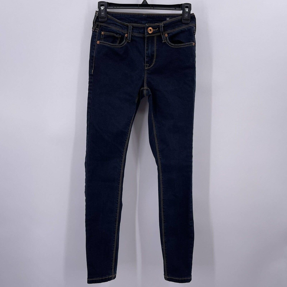 Buffalo David Bitton Sz 26 IVY Skinny Jeans High Rise Stretch Dark Wash Stretch
